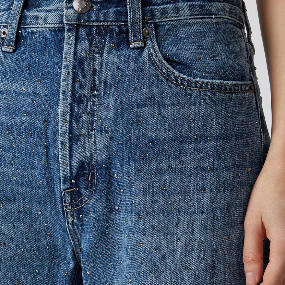 Pistola Cassie Illuminating Indigo rhinestone Studded Denim Jeans